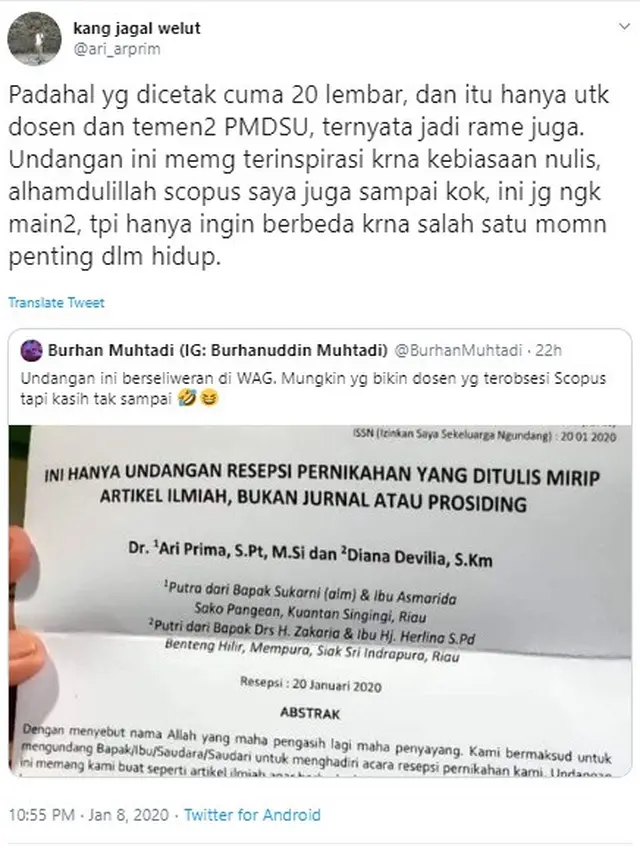 undangan pernikahan unik