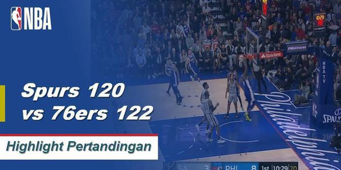 Cuplikan Hasil Pertandingan NBA : 76ers 122 vs Spurs 120