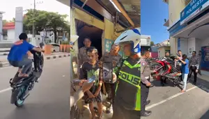 Sudah Pernah Patah Kaki, Pemuda Ini Tetap Freestyle Motor Demi Konten