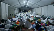 Jemaah haji asal Indonesia menempati tenda-tenda yang terpasang di 73 maktab. 
 (Liputan6.com/ Nurmayanti)