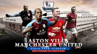 Aston Villa vs Manchester United (Liputan6.com/Sangaji)