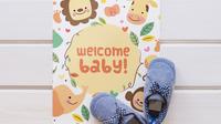 Ilustrasi ucapan kelahiran bayi. (Image by Freepik)