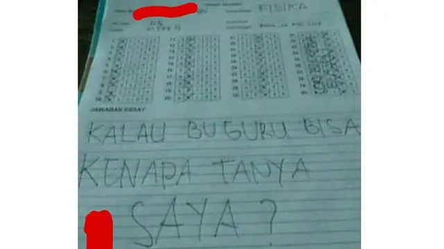 Ini Jawaban Kocak Saat Ujian yang Bikin Kamu Gagal Paham