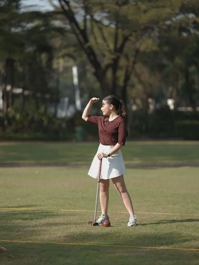 6 Potret Prilly Latuconsina Jajal Hobi Baru dengan Olaharaga Woodball