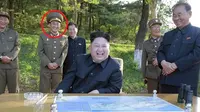 Jenderal Kim Rak-gyom (dilingkar merah) yang disebut-sebut sebagai sosok kunci di balik peluncuran rudal Korut (AP)