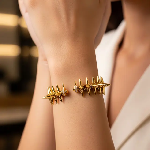 Model Gelang Emas Paku Modern 2026 yang Elegan dan Kekinian (Image by Gemini AI)