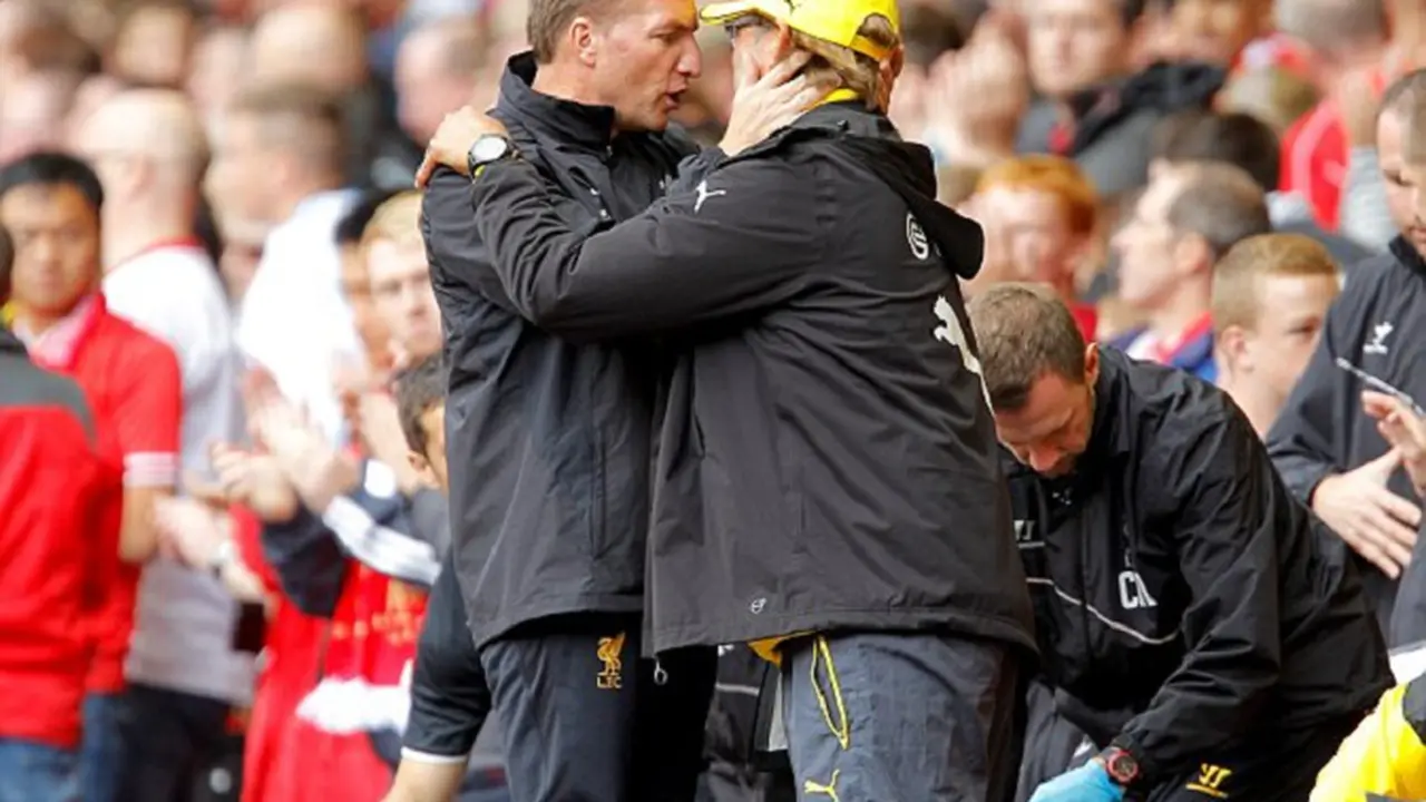 Brendan Rodgers dan Jurgen Klopp (liputan6.com)