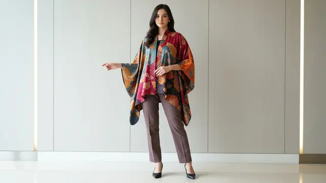 Contoh Model Atasan Batik Kimono Anti Kaku 2025/ Ilustrasi AI