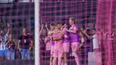 Inter Miami berhasil mengamankan kemenangan penting setelah menundukkan DC United dengan skor 3-2 dalam lanjutan Major League Soccer 2025/2026 di Chase Stadium, Fort Lauderdale, Florida, Amerika Serikat pada 20 September 2025 waktu setempat atau Minggu (21/9/2025) pagi WIB. (Chris Arjoon/AFP)