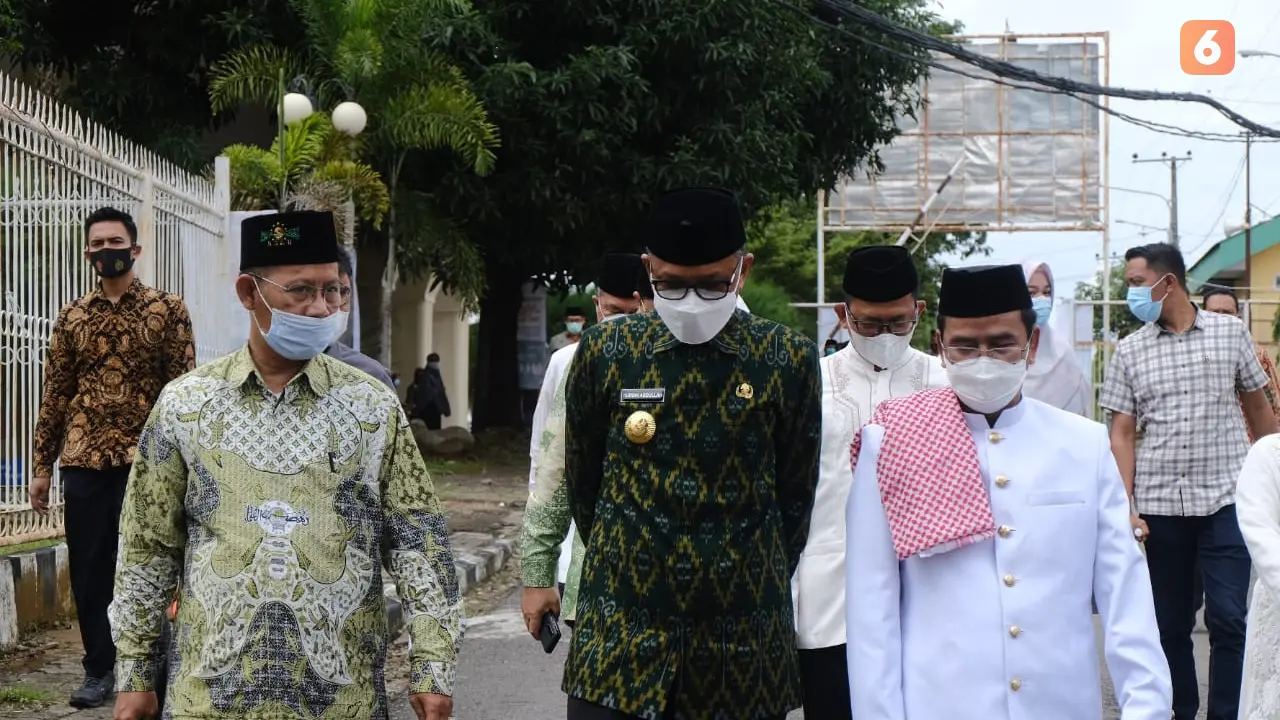 Gubernur Sulsel, Nurdin Abdullah bekerja sama dengan NU perangi Covid-19 (Liputan6.com/Fauzan)