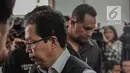 Terdakwa kasus dugaan penghilangan barang bukti pengaturan skor, Joko Driyono saat menjalani sidang putusan di PN Jakarta Selatan, Jakarta, Selasa (23/7/2019). Sebelumnya, jaksa penuntut umum menuntut Joko Driyono dua tahun dan enam bulan penjara karena terbukti bersalah. (Liputan6.com/FaizalFanani)