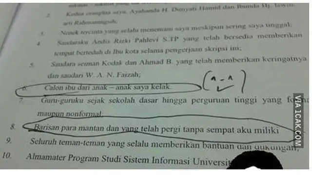 6 Tulisan di Halaman Persembahan Skripsi Ini Bikin Ketawa Geli