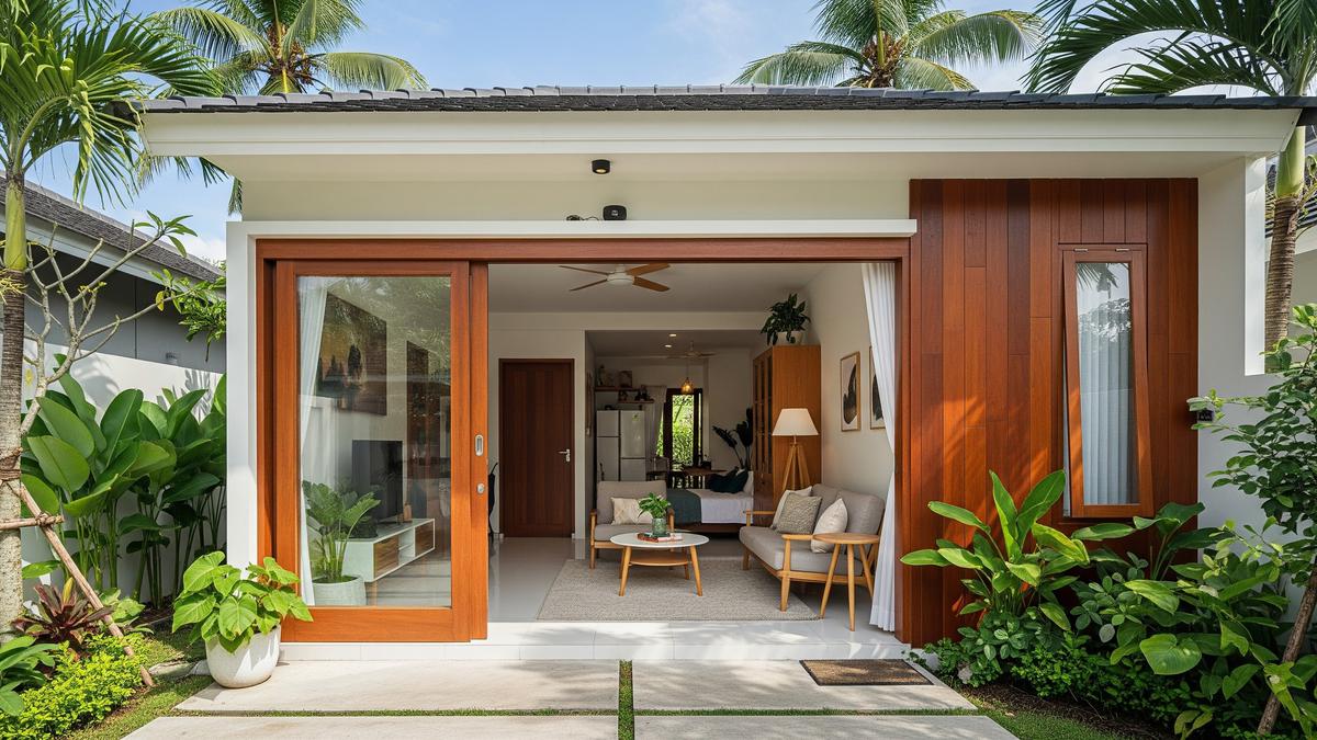 7 Model Rumah Kecil Tapi Luas dengan Pintu Geser dan Interior Terbuka, Simpel tapi Elegan