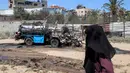 Diketahui, serangan Israel di titik distribusi air telah terjadi hampir 10 kali dalam beberapa bulan terakhir. (Eyad BABA/AFP)