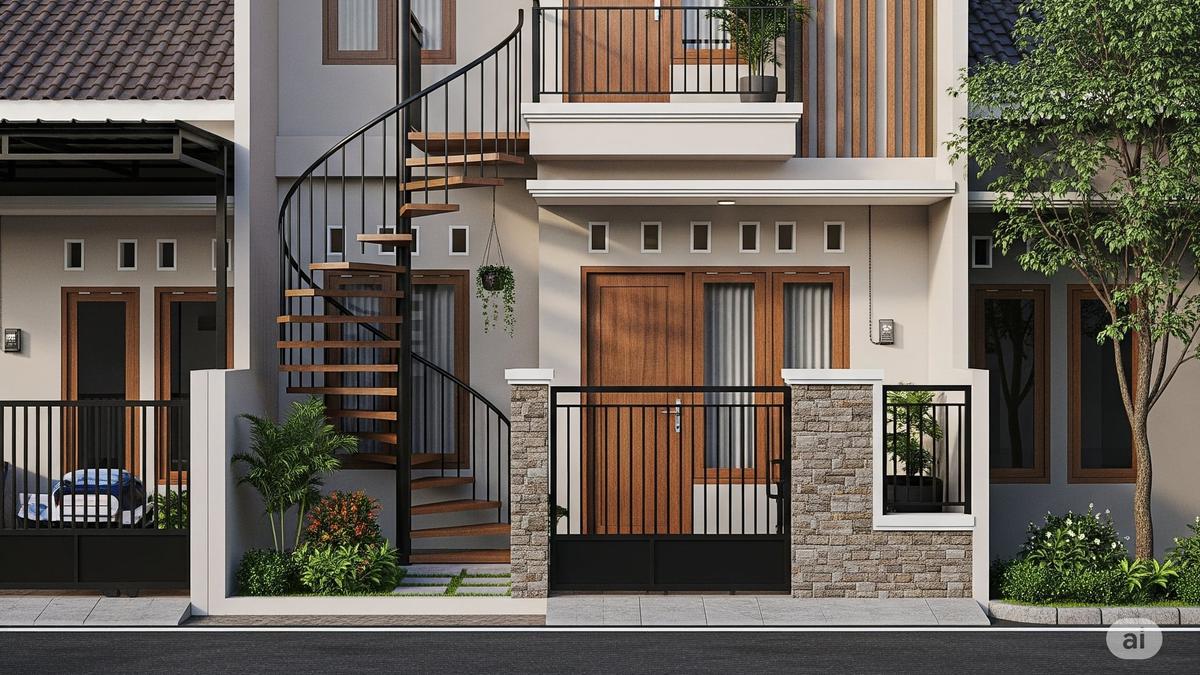 12 Ide Rumah Sederhana 2 Lantai yang Nyaman, Desain Cerdas untuk Lahan Sempit