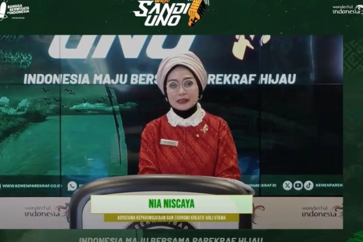 Adyatama Kepariwisataan dan Ekonomi Kreatif Ahli Utama Kemenparekraf Nia Niscaya dalam Weekly Press Briefing, Senin, 15 Juli 2024.