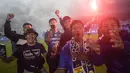 Kemenangan itu membuat Persib Bandung mengakhiri kompetisi BRI Liga 1 Indonesia musim 2024-2025 dengan torehan 69 poin dalam 34 pertandingan. (Timur Matahari/AFP)