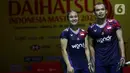 Ganda campuran Indonesia, Rinov Rivaldy/Lisa Ayu Kusumawati usai memastikan lolos ke babak semifinal 16 besar Daihatsu Indonesia Masters 2025, Jumat (24/1/2025). (Liputan6.com/Helmi Fithriansyah)