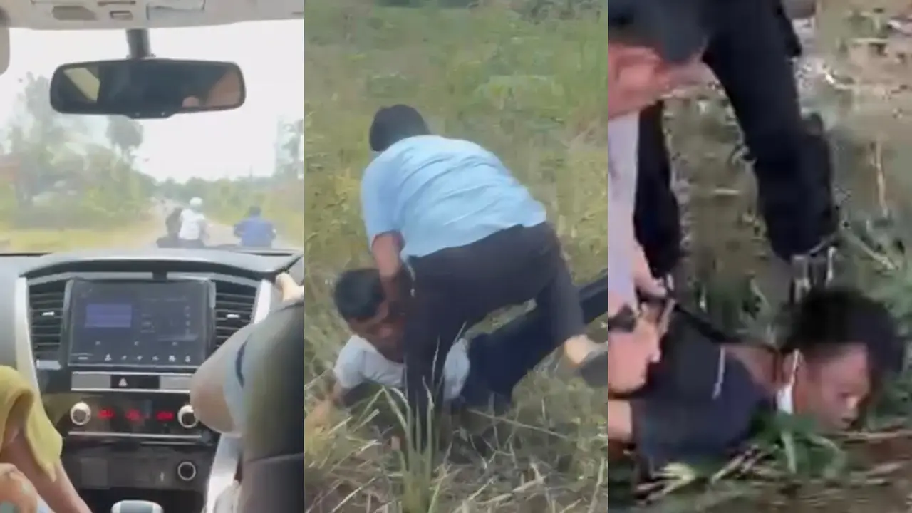 Peristiwa pengejaran komplotan pencuri sepeda motor ini terjadi Kampung Gotong Royong, Kecamatan Gunung Sugih, Lampung Tengah, pada Kamis siang (26/9/2024).