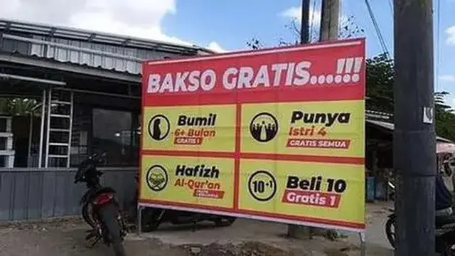 6 Tulisan Kocak di Warung Bakso Ini Bikin Geleng Kepala
