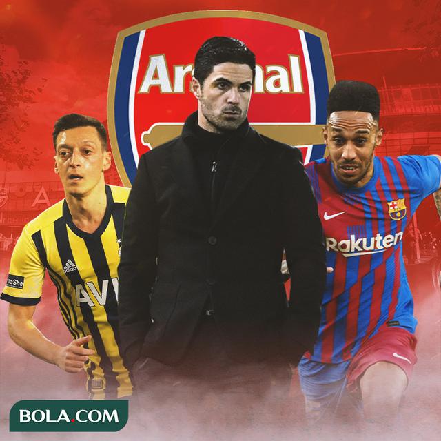 Arsenal - Mesut Ozil, Mikel Arteta, Pierre-Emerick Aubameyang