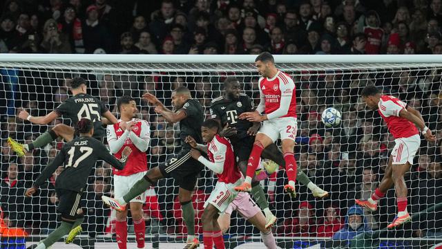 Duel Arsenal vs Bayern Munchen di matchday 5 Liga Champions 2025/2026 di Emirates Stadium, Kamis (27/11/2025). (AP Photo/Kin Cheung)