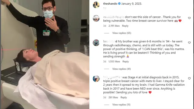 Unggahan Shannen Doherty mengenai kankernya. (Instagram/ theshando)