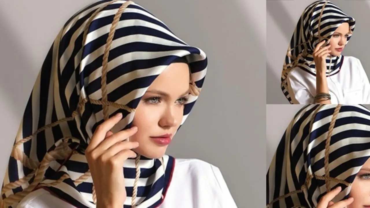 Tren Hijab: Mix and Match Motif Garis-garis Sebagai Tren 2016