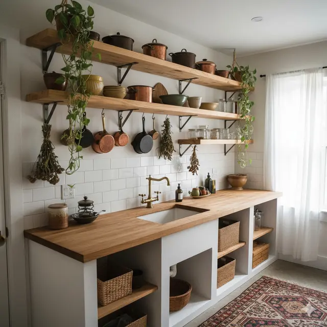 Desain Dapur Rumah Sederhana Gaya Bohemian