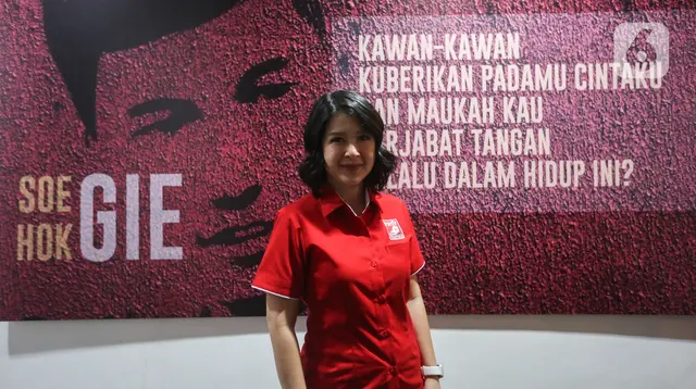 Wakil Ketua Dewan Pembina Partai Solidaritas Indonesia (PSI) Grace Natalie saat melakukan wawancara khusus dengan Liputan6.com di DPP PSI, Jakarta, Kamis (17/11/2022). (Liputan6.com/Johan Tallo)