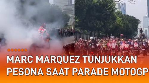 VIDEO: Lakukan Aksi Drift, Marc Marquez Tunjukkan Pesona Saat Parade MotoGP di Jakarta