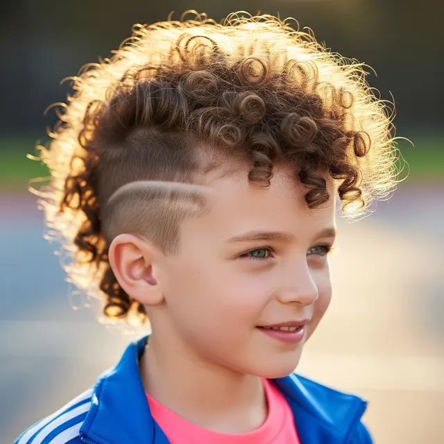 Model Rambut Anak Pria Ikal yang Mudah Dirawat (Image by Gemini AI)