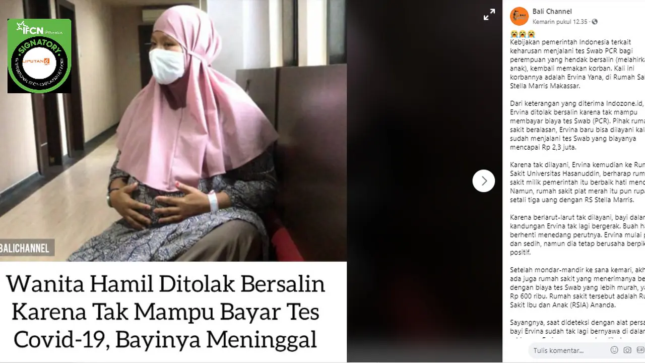 Penelusuran Wanita Hamil Ditolak Bersalin Karena Tidak Mampu Bayar tes Covid-19