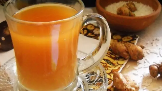 Ilustrasi Jamu Kencur Kunyit Asam