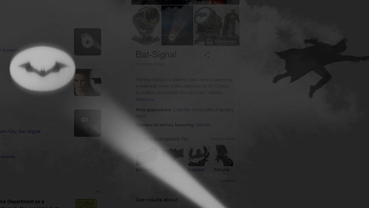 Bat Signal dan Batman Kini Muncul di Google Search