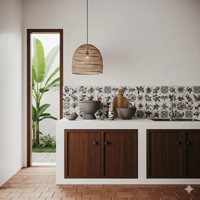 Dapur Rumah Minimalis Murah dengan Meja Keramik