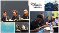Meet and greet Paris Saint-German di Clarke Quay, Singapura, Kamis (26/7/2018). (Bola.com/Wiwig Prayugi)