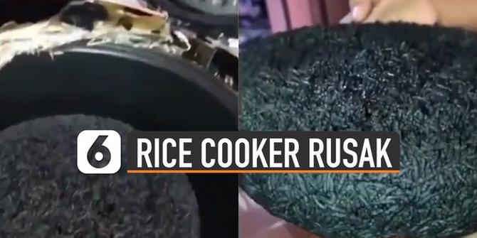 VIDEO: Rice Cooker Rusak Saat Digunakan, Hasilnya Bikin Geleng-Geleng