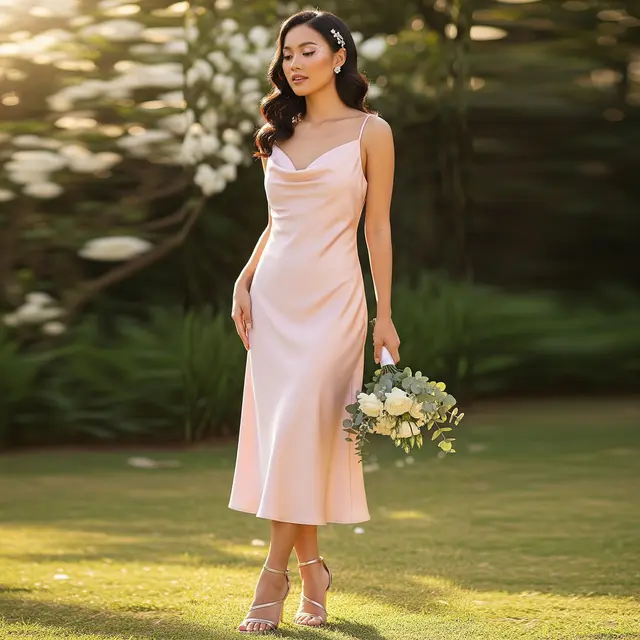Model Baju Bridesmaid Satin Polos