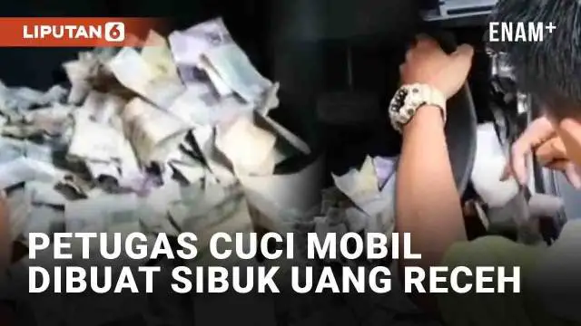 Petugas jasa cuci mobil geleng-geleng saat hendak membersihkan interior kendaraan. Dalam video yang viral, tampak petugas disibukkan dengan tumpukan uang. Uniknya, uang tersebut dikumpulkan dari sela-sela yang menyelip di beberapa bagian dalam mobil.