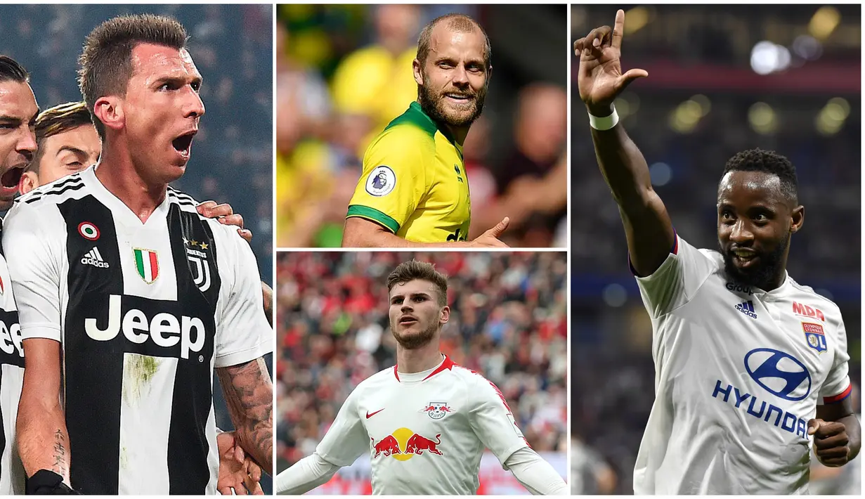 Berikut ini tujuh pemain yang layak direkrut untuk mengangkat performa Manchester United. (Foto Kolase AP dan AFP).
