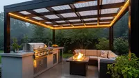 7 Cara Membuat Dapur Outdoor Tetap Nyaman saat Musim Hujan, Bebas Lembap dan Tampias Air