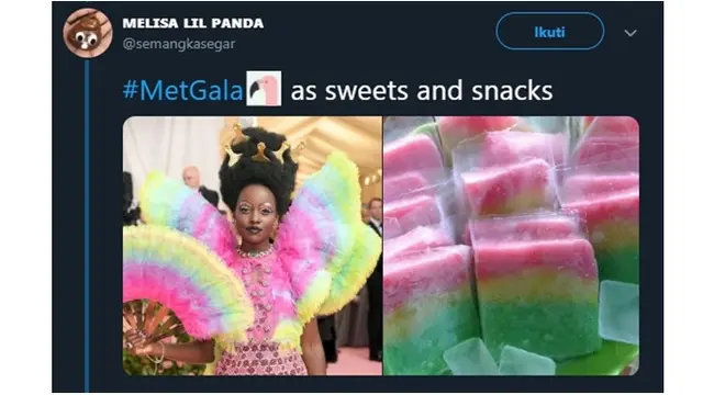 7 Gaya Seleb Mirip Makanan di Met Gala Ini Bikin Geleng Kepala