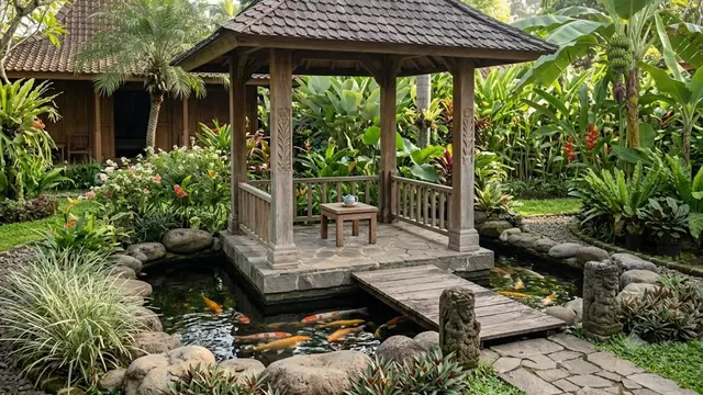 Gazebo Mini Bernuansa Tradisional