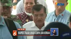 Wapres JK tinjau langsung korban gempa di Palu. JK juga meninjau langsung Perumnas Balaroa yang terkena dampak gempa cukup besar.