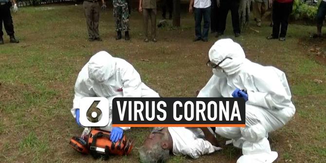 VIDEO: Dicurigai Terinfeksi Virus Corona, Seorang Pria Ditemukan Tergeletak Lemas di Taman