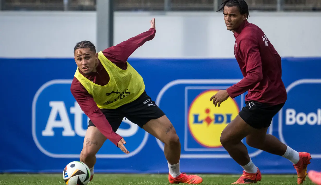 Jika melihat komposisi pemain yang dipilih pelatih Murat Yakin, Swiss ibarat 'Bundesliga All Stars' pada ajang Euro 2024 nanti. (Fabrice COFFRINI / AFP)