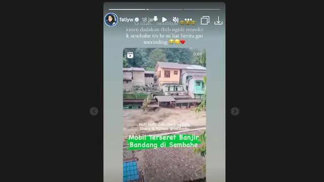 Istri Babe Cabiita Merinding Saat Baca Berita Banjir Bandang Sembahe, Sehari Sebelumnya Sekeluarga Berenang di Lokasi Bencana