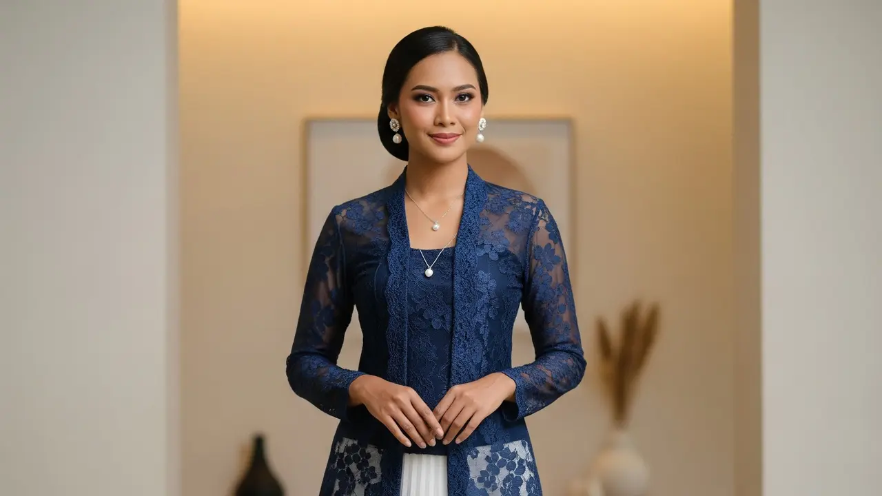 Panduan Memilih Warna Kebaya Rok Plisket yang Paling Cocok untuk Kulit Sawo Matang (Image by Gemini AI)