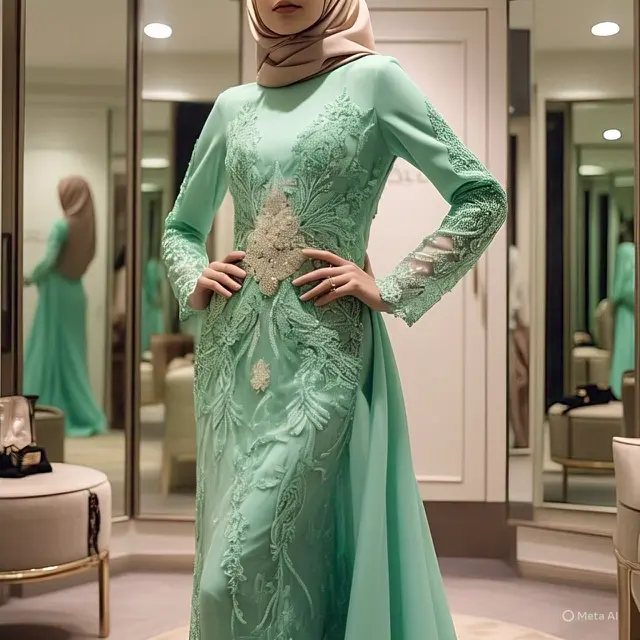 5 Inspirasi Baju Seragam Kondangan Hijab Warna Hijau, Adem dan Modis
